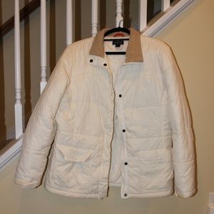 Lands' End Women's Ivory Down Coat